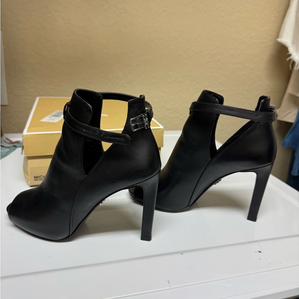 Michael Kors Black High Heel Ankle Boots